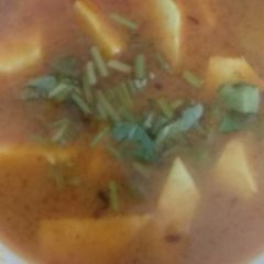 A picture of Matar paneer.
