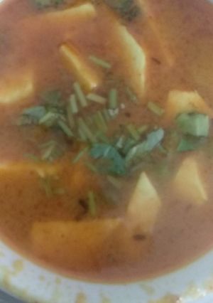 A picture of Matar paneer.