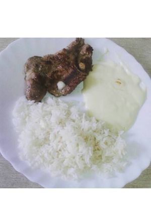 Una foto de Puré de papas con chuleta de cerdo