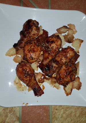 صورة لوصفة دبابيس الدجاج بالعسل واوراق الزعتر ⁦❤️⁩😋