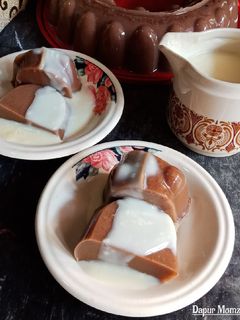 Foto resep Puding kurma coklat vla vanilla