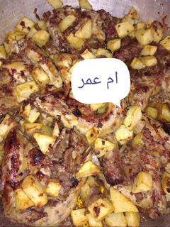 صورة لوصفة فراخ بالبصل ومكعبات البطاطس