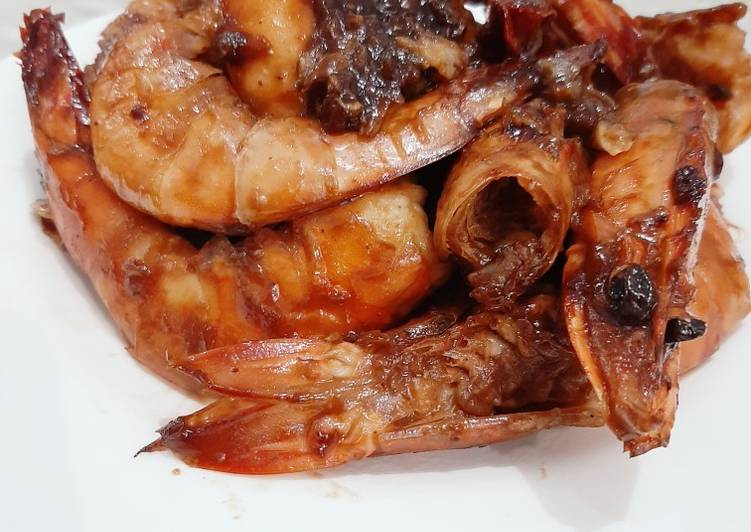 Resep Udang Bakar BBQ, Enak Banget