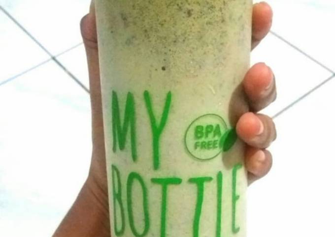 Bagaimana Menyiapkan Milky ice matcha latte + Oreo Anti Gagal