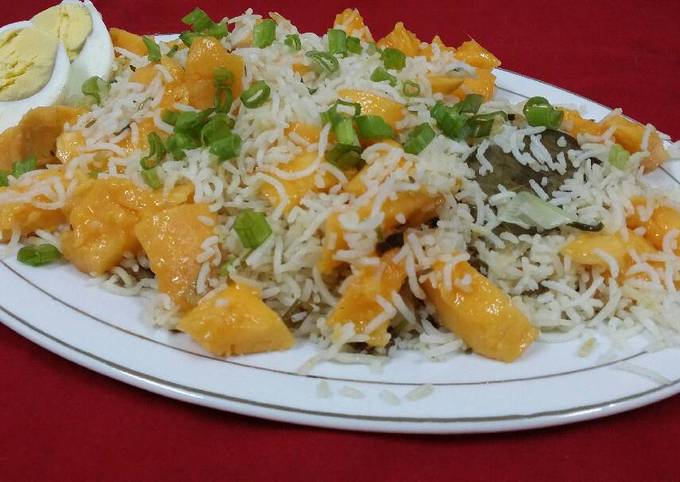 Recipe of Quick Majestic Mango Pilaf..#healthyjunior