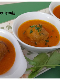 Una foto de Albóndigas al curry -en horno-