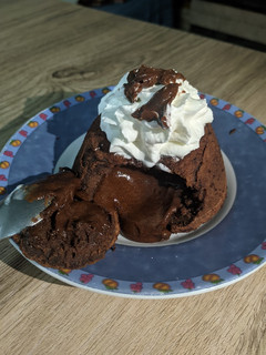 Una foto de Coulant o volcán de chocolate en Thermomix