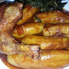 A picture of Plantain stew.