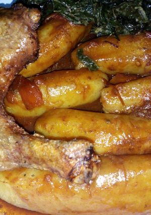A picture of Plantain stew.