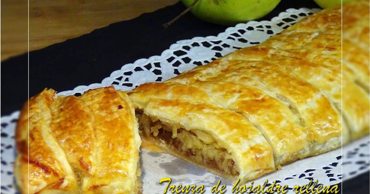 Trenza De Hojaldre Rellena De Manzana Trenza de hojaldre rellena de cabello de ángel y manzana Receta de