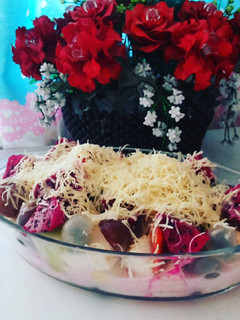 Foto resep Salad Buah dengan yogurt🍈🍉🍇🍒