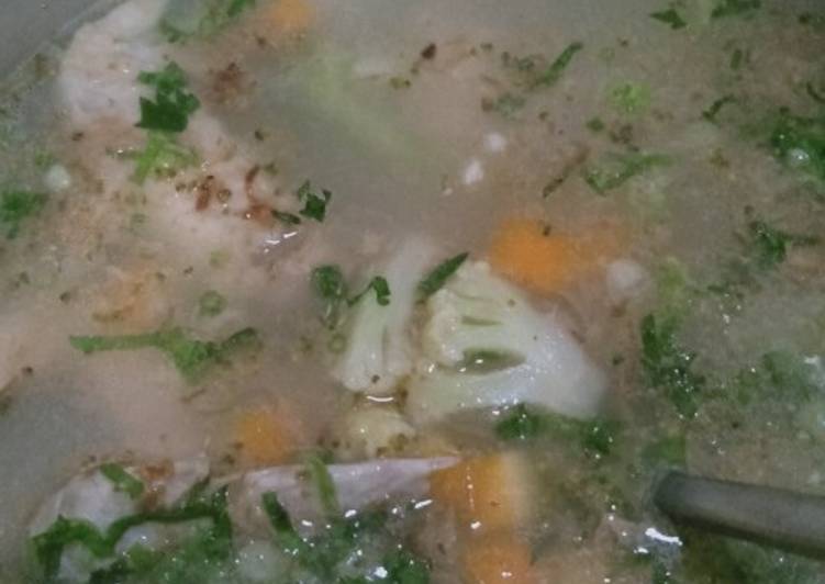Resep Sup sayur + sayap ayam, Enak Banget