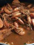 Shrimp en salsa roja
