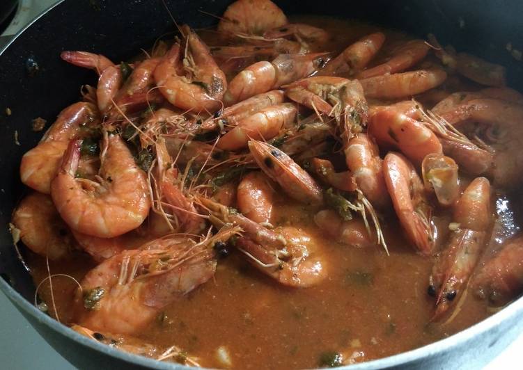 Recipe of Homemade Shrimp en salsa roja