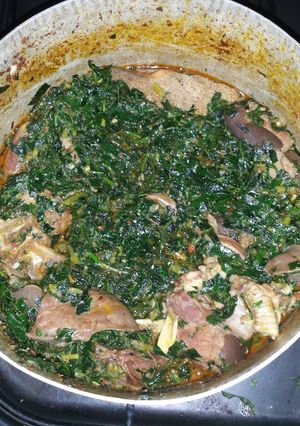 A picture of Vegetable soup.