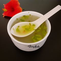 A picture of Drumsticks Coriander Clear Soup.