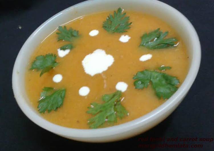 Simple Way to Prepare Favorite Red lentil and carrot soup