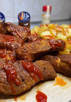 Foto di Petto di pollo impanate con spezie