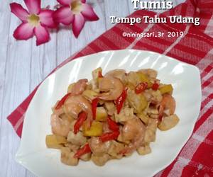 Resep mudah Tumis Tempe Tahu Udang Nikmat Lezat