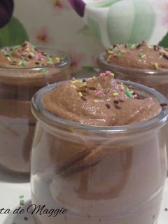Una foto de Mousse de chocolate sin huevo