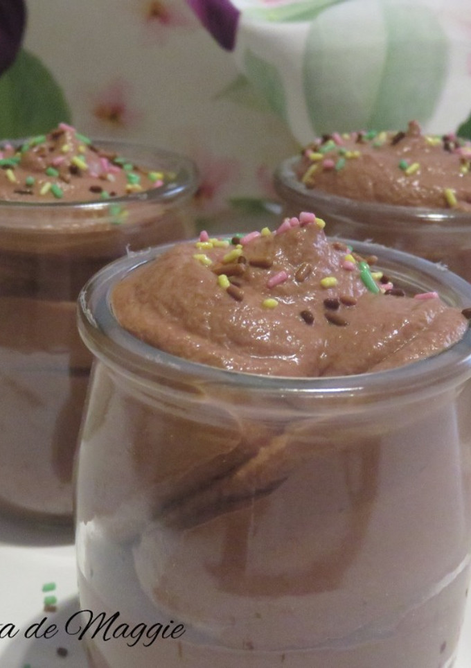 Una foto de Mousse de chocolate sin huevo