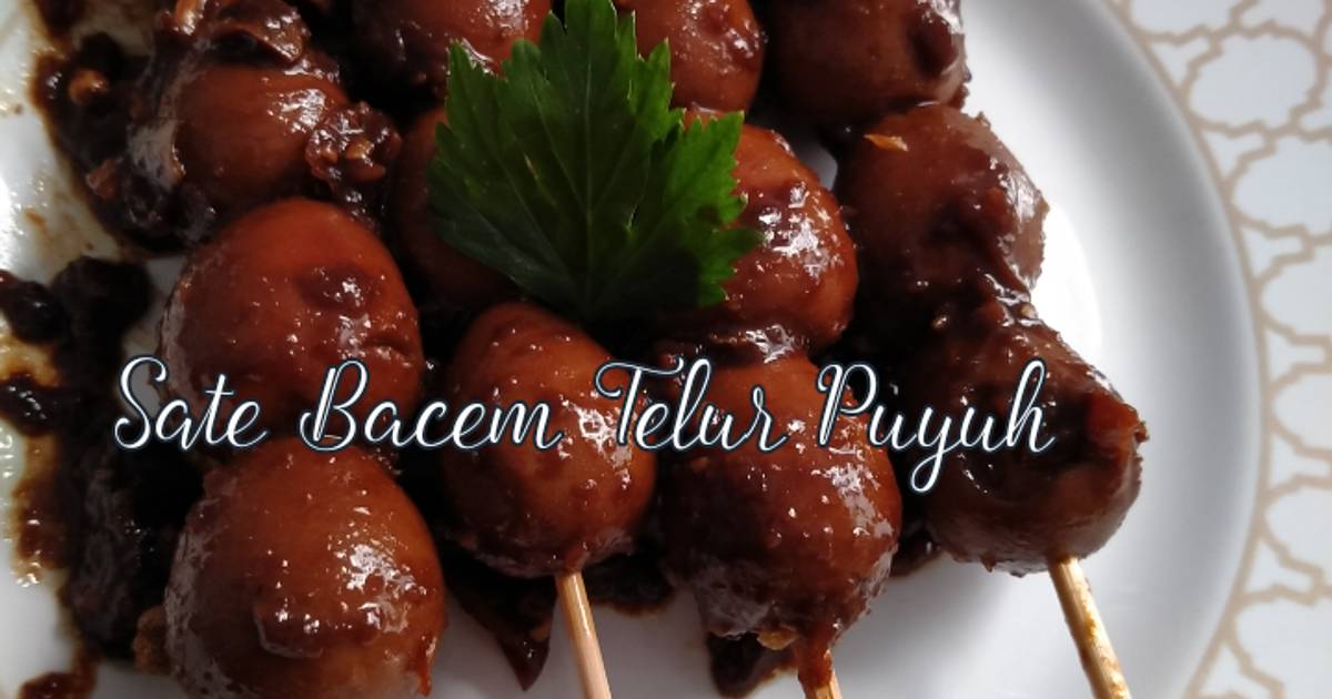 Resep Sate Bacem Telur Puyuh Oleh Kinan Nacita Cookpad