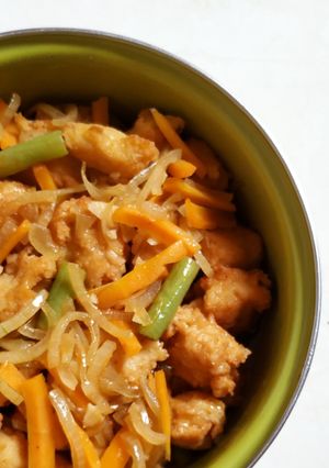 Foto resep Ayam cincang kuah wortel