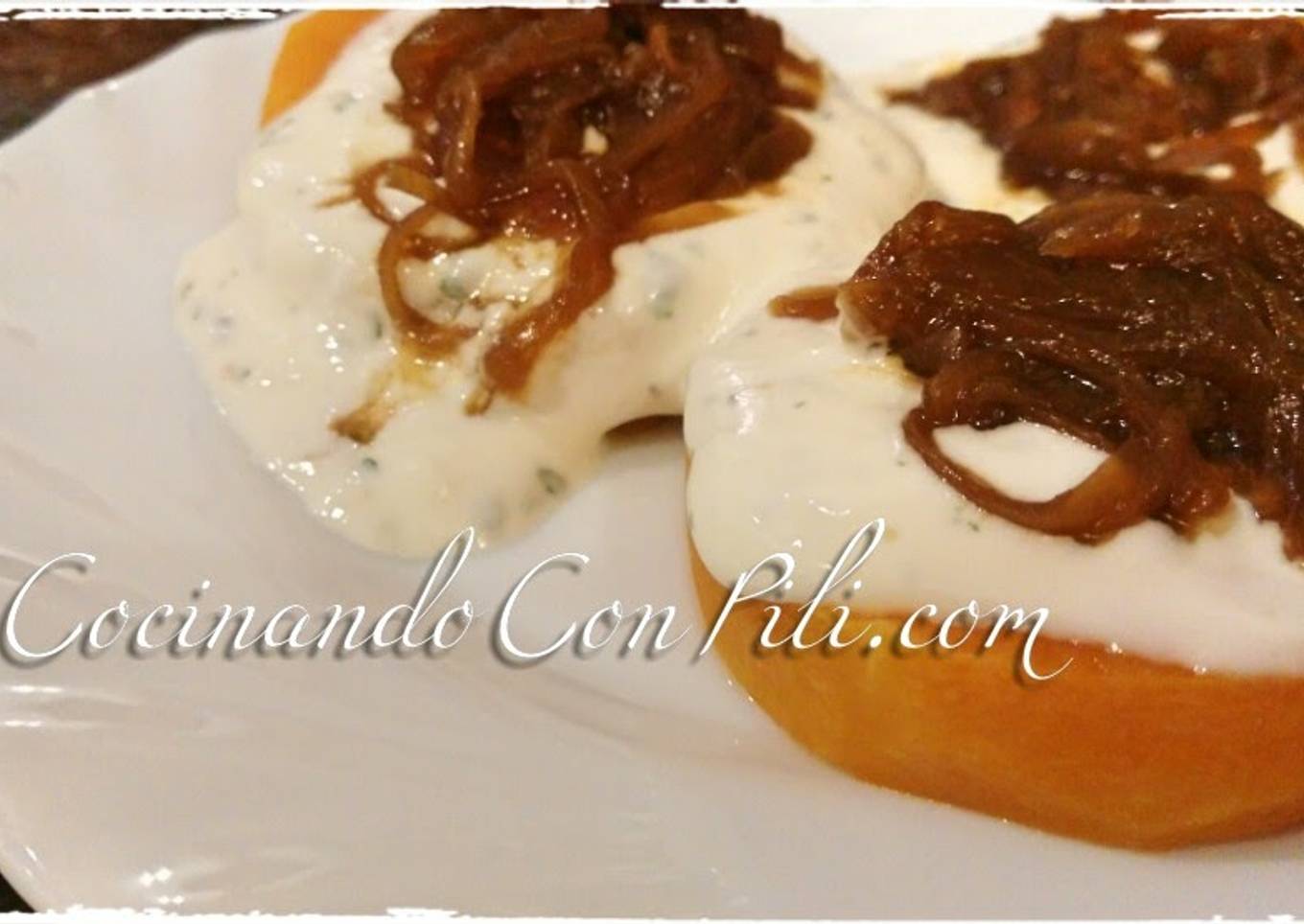 Calabaza con queso y cebolla caramelizada sin azúcar