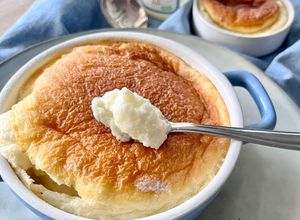 Une photo de Soufflé à la cancoillotte à l’air fryer ou au four