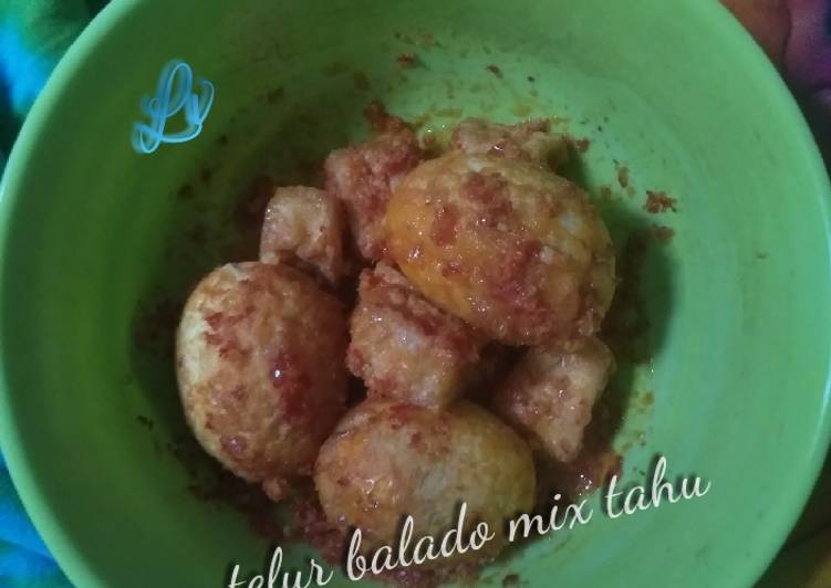 Telur balado mix tahu