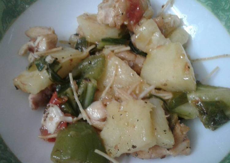 Recipe of Appetizing Sauted Pineapple -Chicken