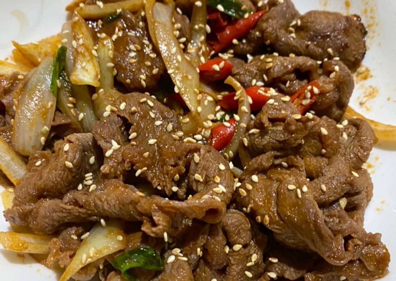 Spicy korean beef
