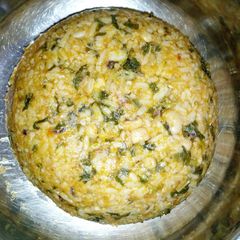 A picture of Party Jollof rice with Beans.