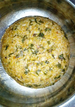 A picture of Party Jollof rice with Beans.