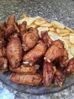 صورة لوصفة دبابيس وجناح دجاج مقلية 😋
