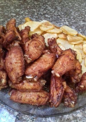 صورة لوصفة دبابيس وجناح دجاج مقلية 😋