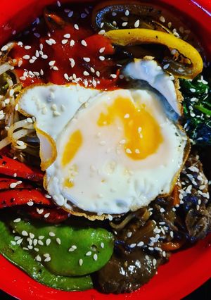 Foto resep Beef bibimbap Mala's version