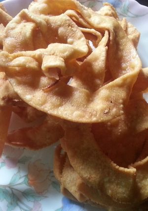 A picture of Thinai Ribbon Pakoda (Foxtail millet ribbon pakoda).