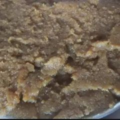 A picture of Barley flour sheera (sweet dish).