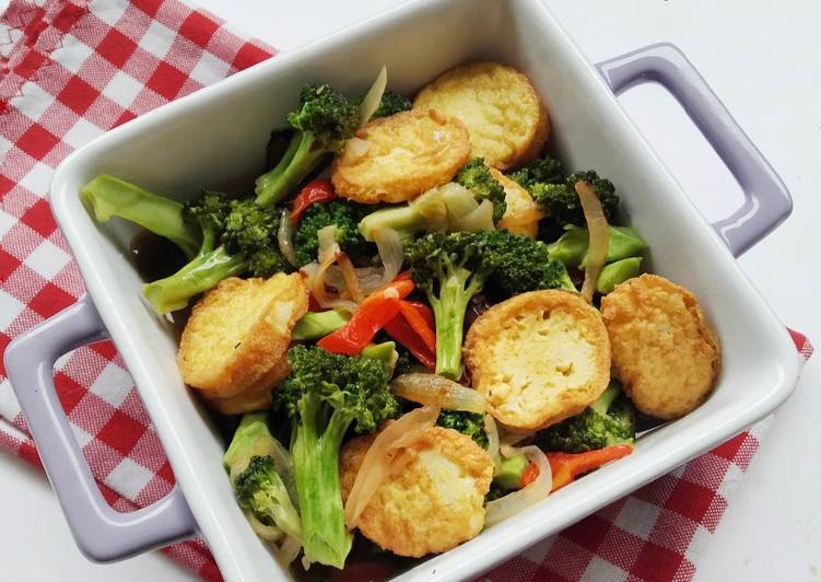 Resep Brokoli tofu saus tiram Anti Gagal