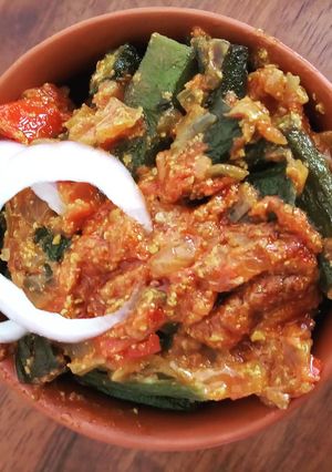 A picture of Masala Bhindi.