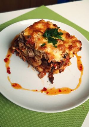 Csirkés rakott tészta recept fotója