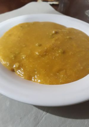 Una foto de Sopa de zapallo, zanahorias y papas