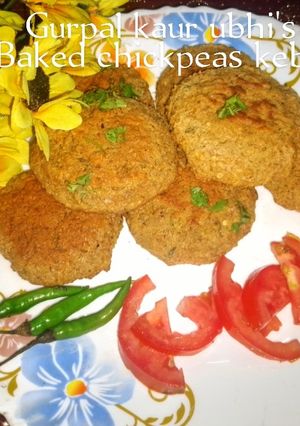 A picture of Baked chickpeas kabab.