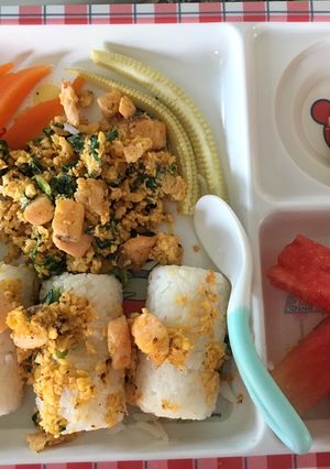 รูปของ ไข่ข้นแซลมอน (อาหารเด็ก/เด็กก่อนขวบไม่ปรุงรส)