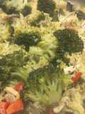 Arroz caldoso de pollo y brócoli
