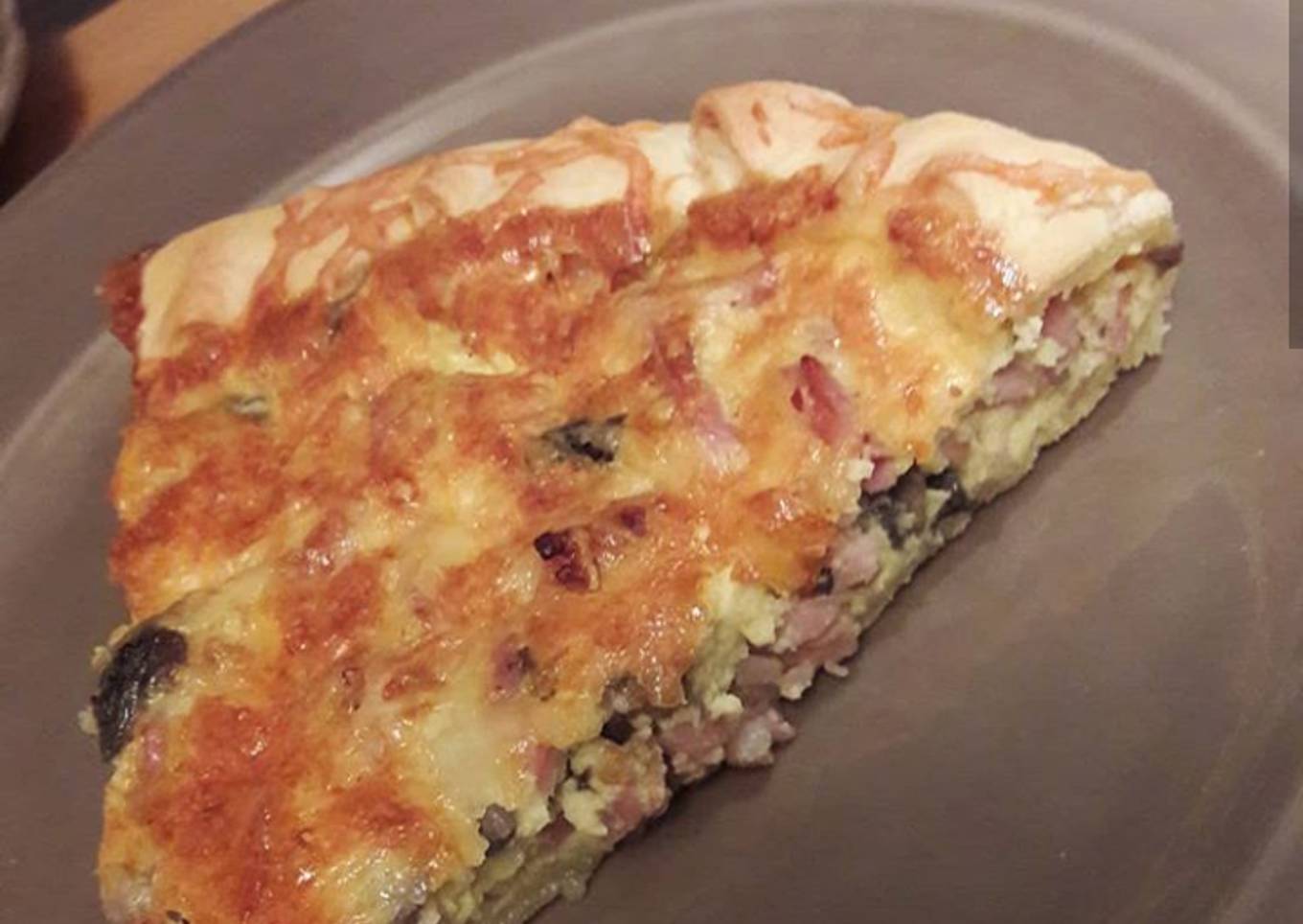 Quiche lardons et champignons