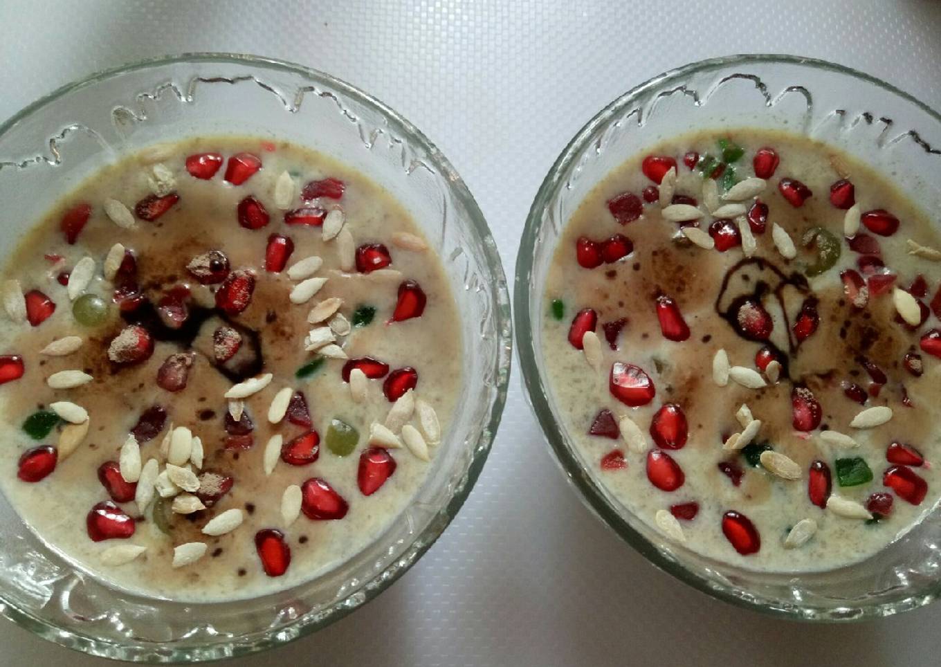 Vanila +chocolate custard