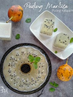 Foto resep 15.1~ Puding Markisa lapis Puding Kelapa Muda
