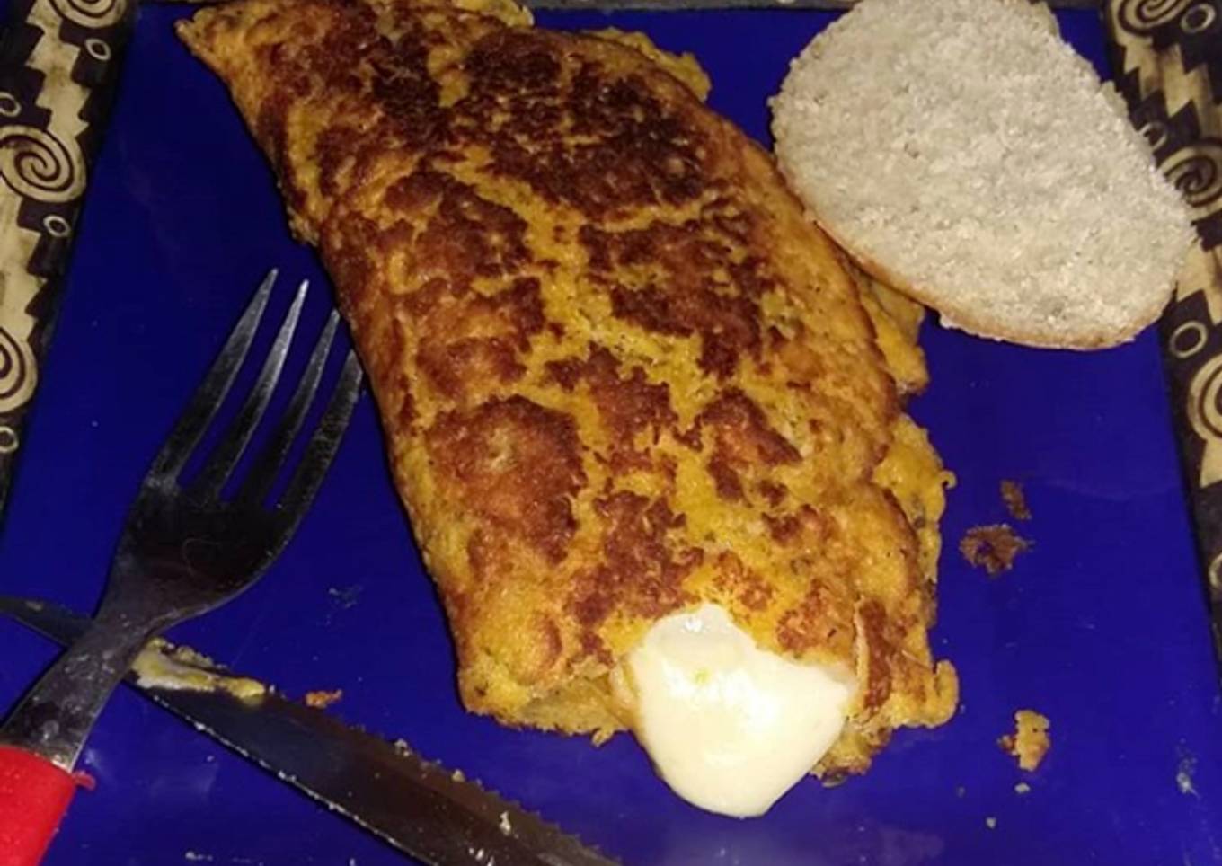 Omelette de calabaza con queso